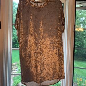 blush velvet short sleeve dress